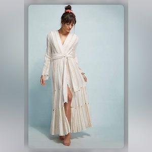 🕊️ NWT Sundress Nataly Gold Maxi Dress S17020 Long sleeve Summer